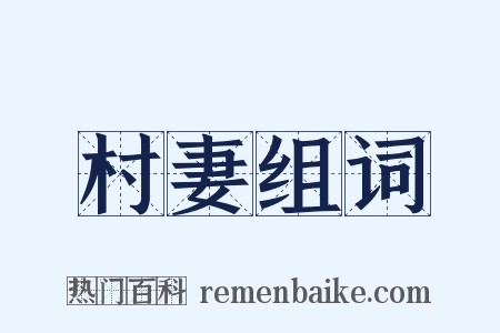 村妻组词是什么意思的图片